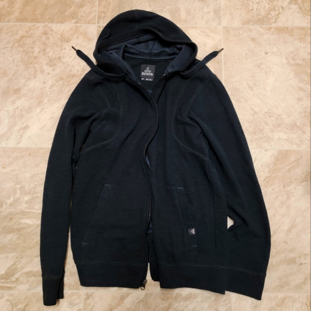 Prana black zip hoodie